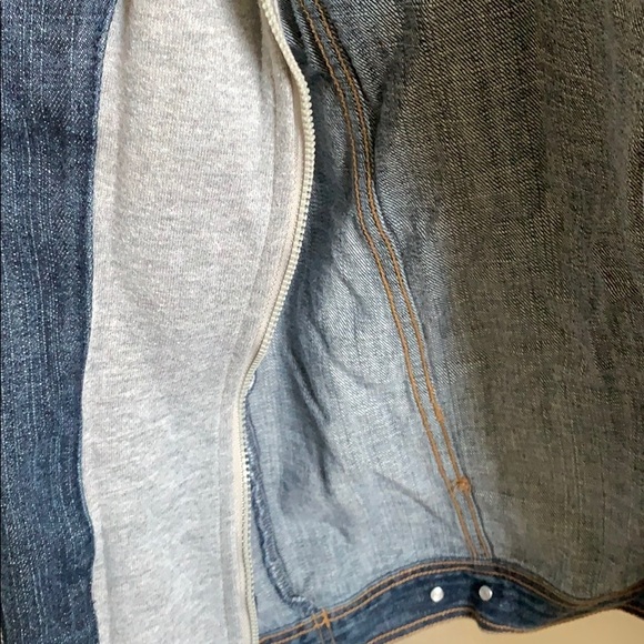 Calvin Klein Denim sleeveless hoodie women’s L - Picture 5 of 6